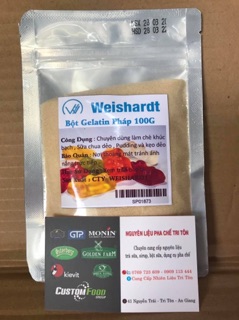Bột Gelatin Pháp Bloom 250 - Gói 100g