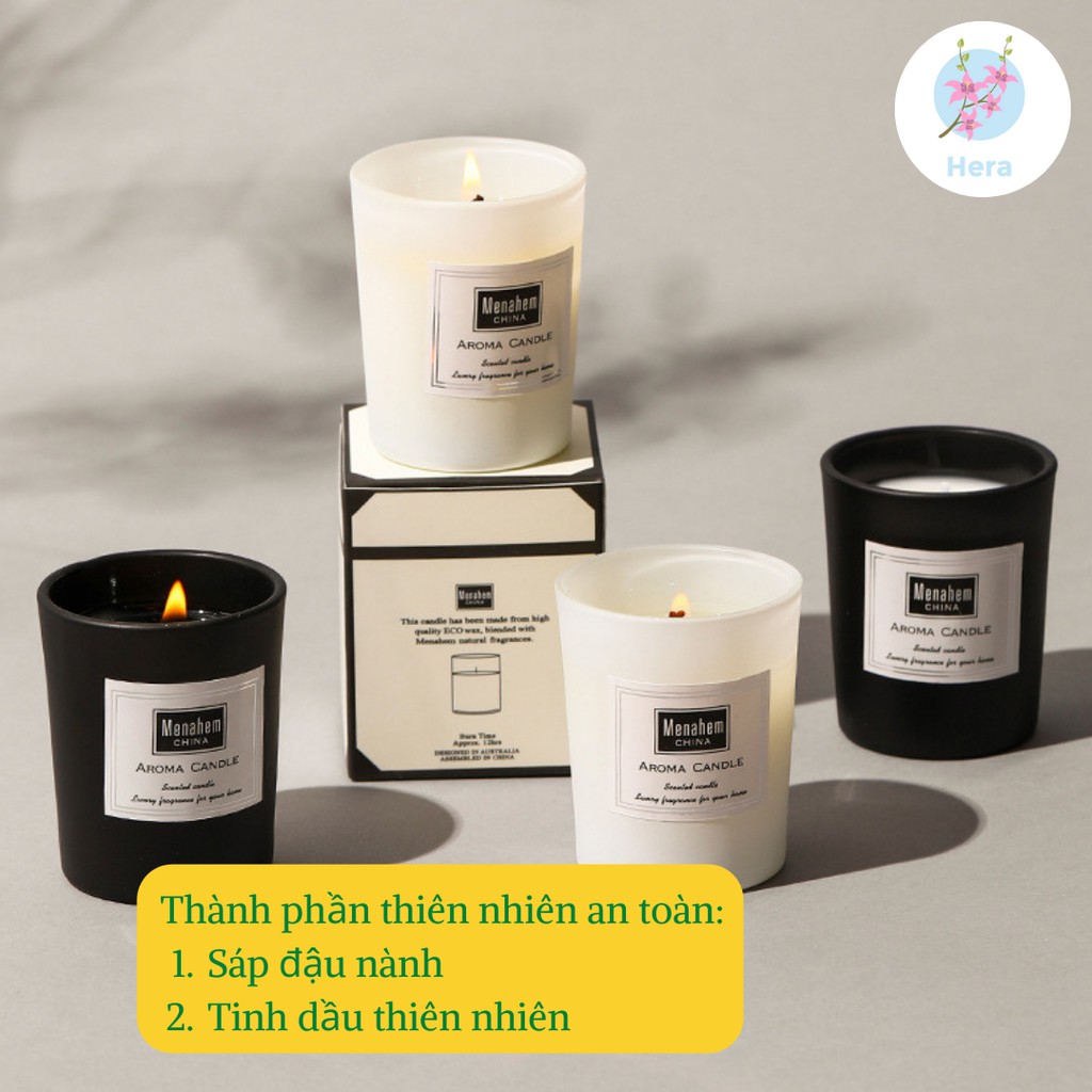 Set Nến Thơm Phòng Tinh Dầu Thiên Nhiên Candle Cup Giá Rẻ Không Khói Thư Giãn Menahem 50g NEN11