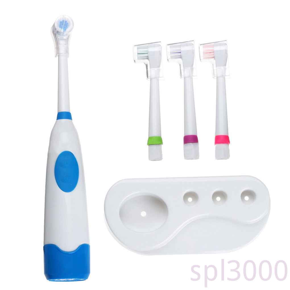 Bàn chải đánh răng dạng xoay bằng điện với 4 đầu thay thế dành cho bé