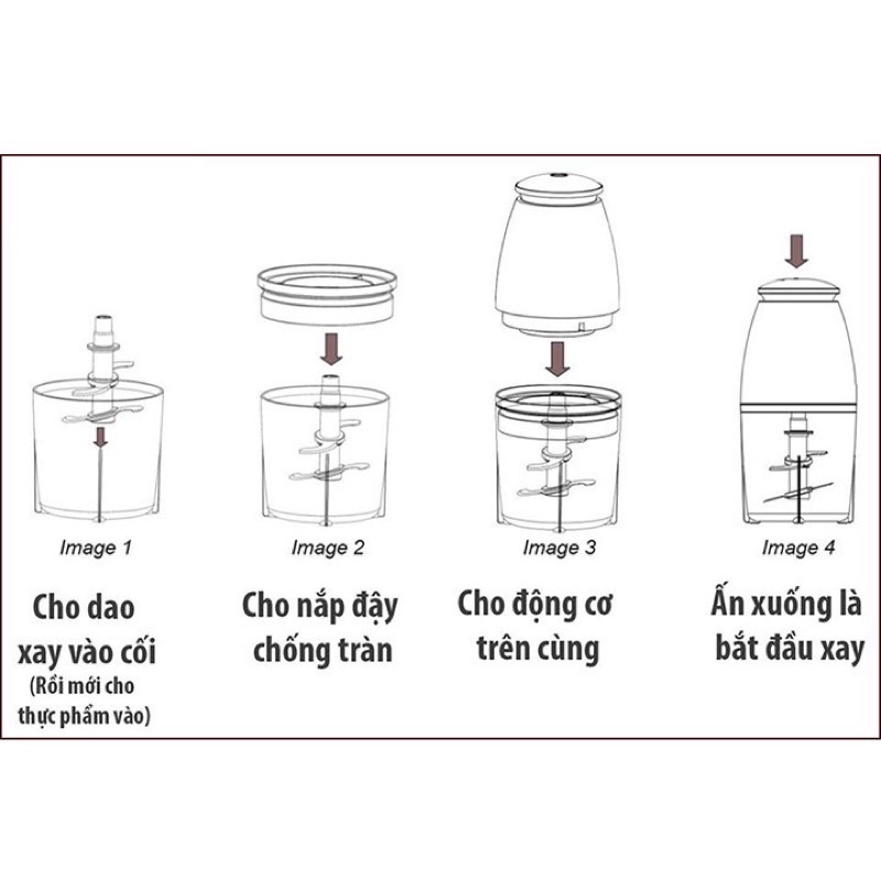 Máy xay thịt, sinh tố, đá Osaka chính hãng, máy say sinh tố hoa quả đa năng cầm tay mini