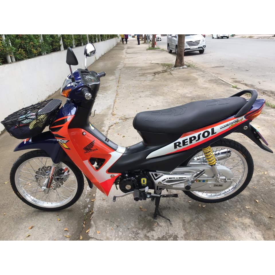 Full vỏ xe Wave Repsol màu Xanh Tím Cam