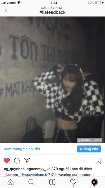 Set áo hoodie croptop và chân váy checkerboard