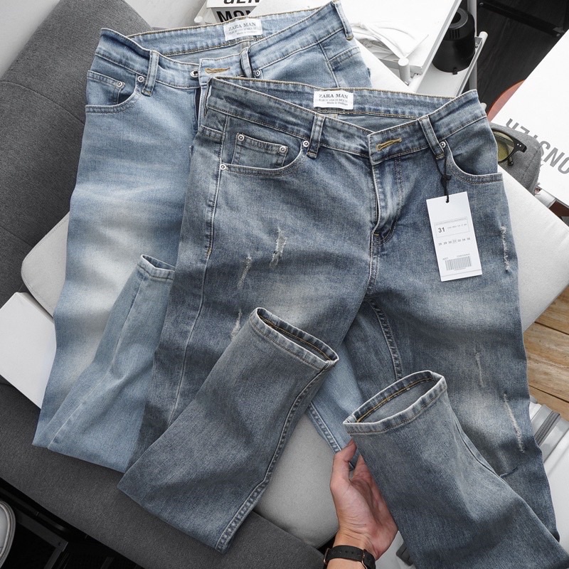 Quần jean nam quần bò nam phong cách thời trang ống ôm mẫu mới đẹp cao cấp co dãn haian jeans