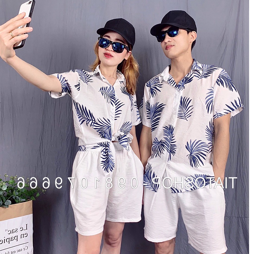[ẢNH CHỤP] Áo Hoa Đi Biển, Sơ Mi Họa Tiết Chất Đũi Lạnh Siêu Mát, Mặc Hội Nhóm Đi Biển nam, nữ, đi du lịch, đồ đôi | BigBuy360 - bigbuy360.vn