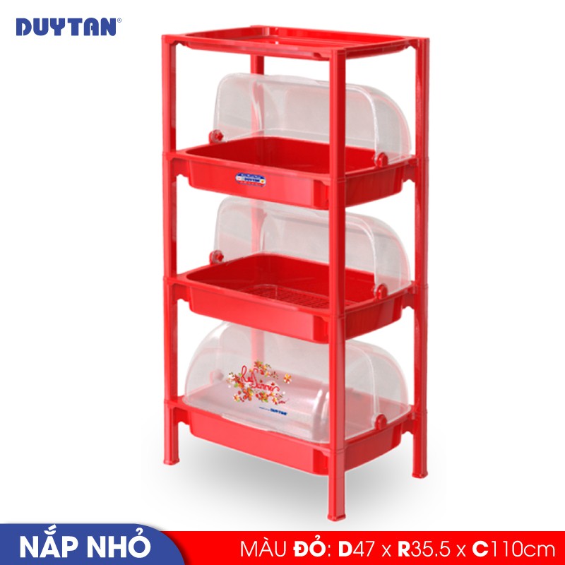 Kệ nắp nhựa Duy Tân size nhỏ loại 3 ngăn - No.04106