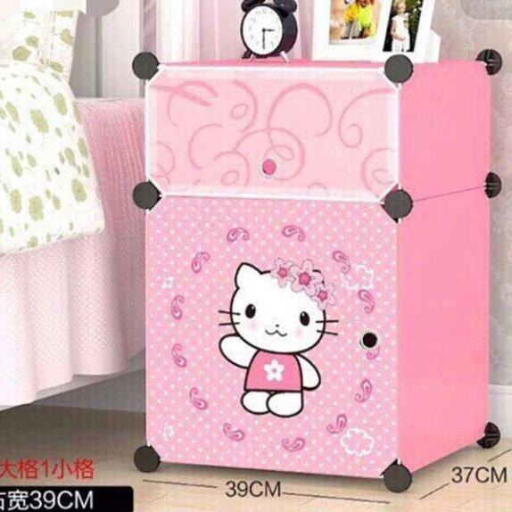 TỦ NHỰA LẮP GHÉP MINI 2 TẦNG ĐỂ ĐẦU GIƯỜNG