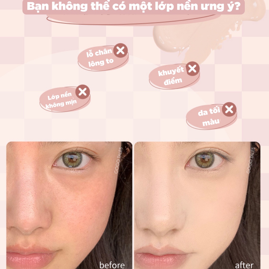 Cushion phấn phủ Gogo Tales Light And Nude kiềm dầu chống thấm nước GT 361 nội địa Trung