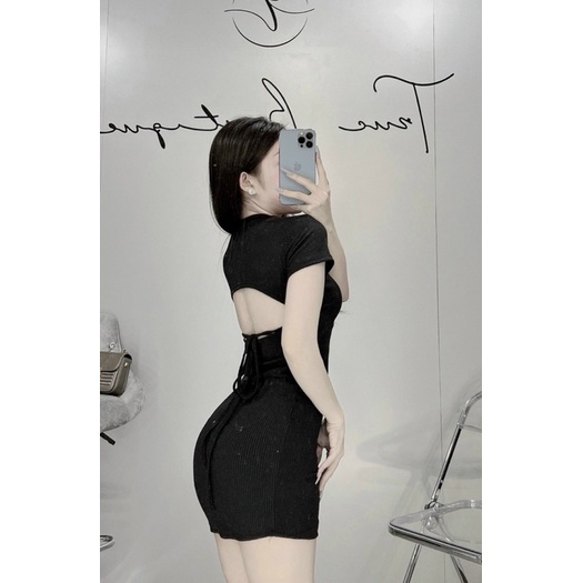 ĐẦM BODY TAY NGẮN HỞ LƯNG ( về sẵn ) | BigBuy360 - bigbuy360.vn