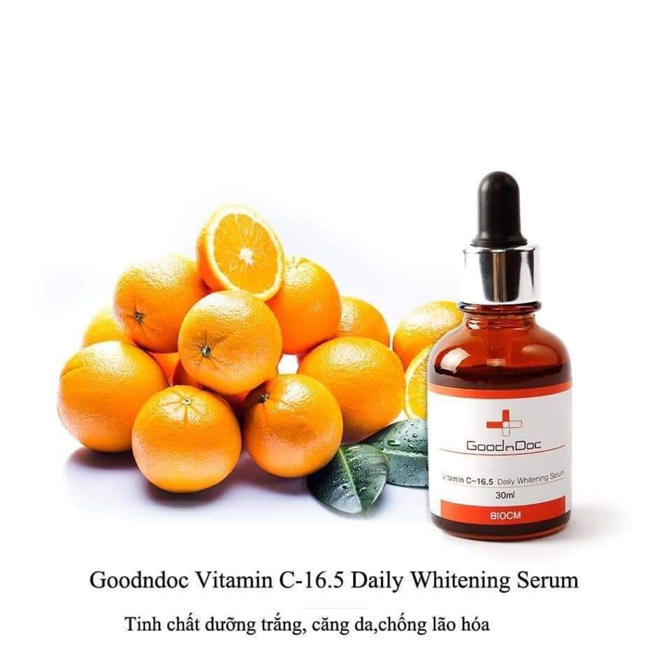 Serum Vitamin C sáng da, mờ thâm Goodndoc Vitamin C 16.5 Daily Whitening 30ml