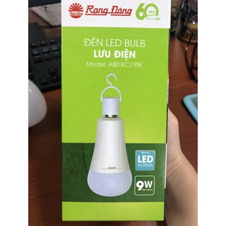 Đèn LED Bulb lưu điện, đèn tích điện 9w Rạng Đông Model: A80.KC/9W
