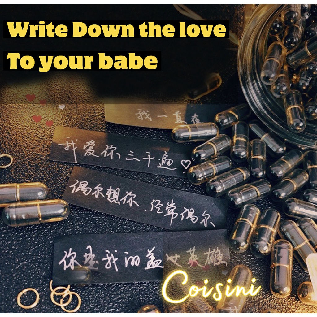 [Coisíní] 100 Lọ Điều Ước Nhỏ Nhắn Hình Viên Thuốc Tình Yêu DIY Cho Cặp Đôi Làm Quà Valentine