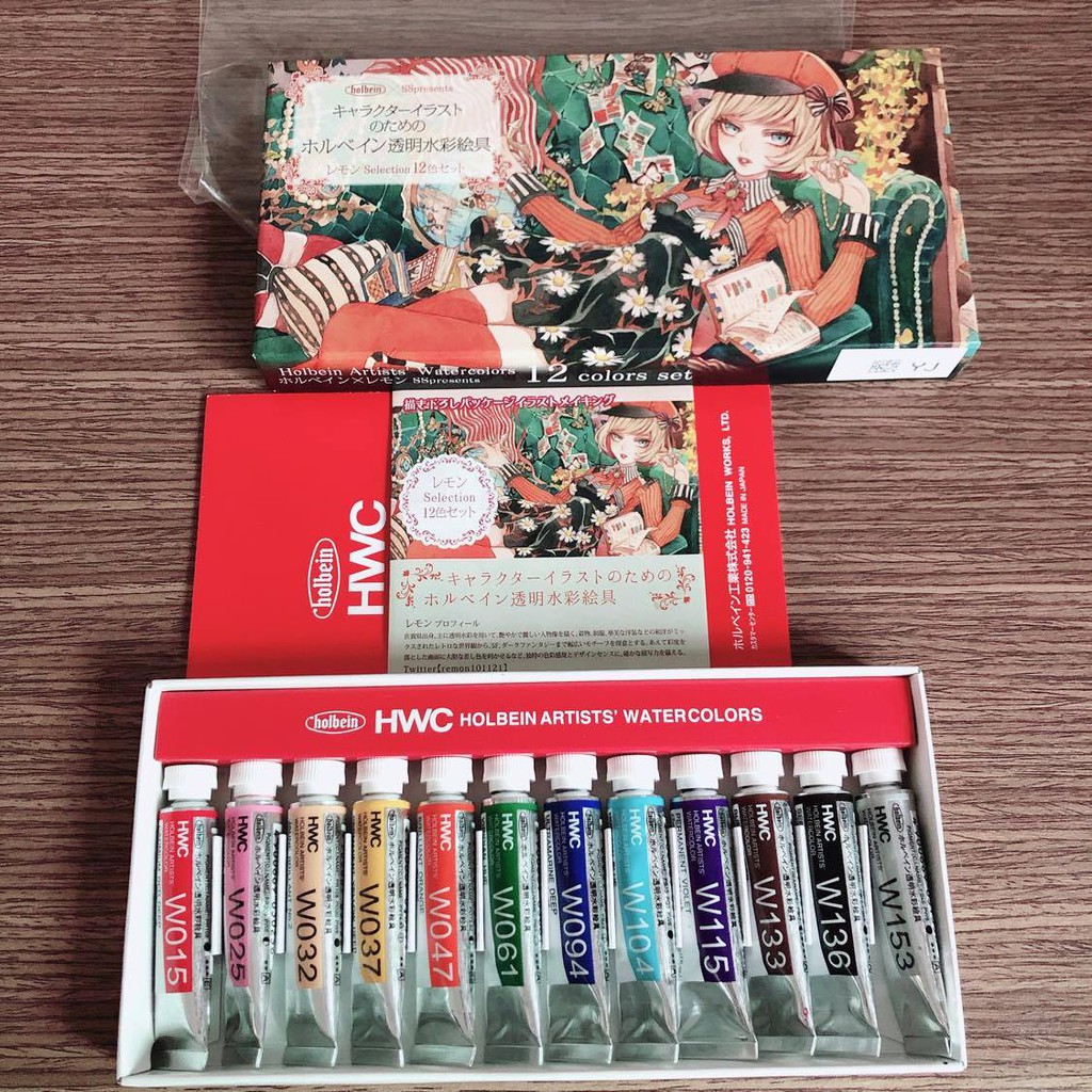 Màu Holbein x Lemon 12 màu