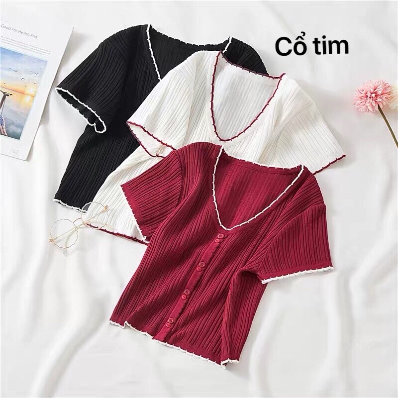 Áo len croptop nữ chất len mongtoghi mùa thu SatSun