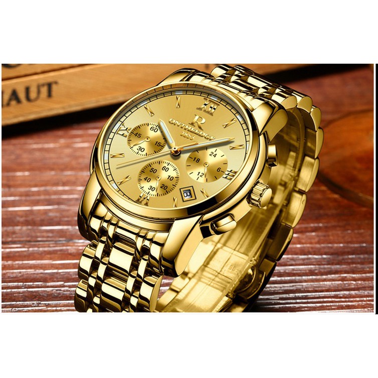 Đồng hồ nam dây thép đặc 6 kim cao cấp Ontheedge | BigBuy360 - bigbuy360.vn