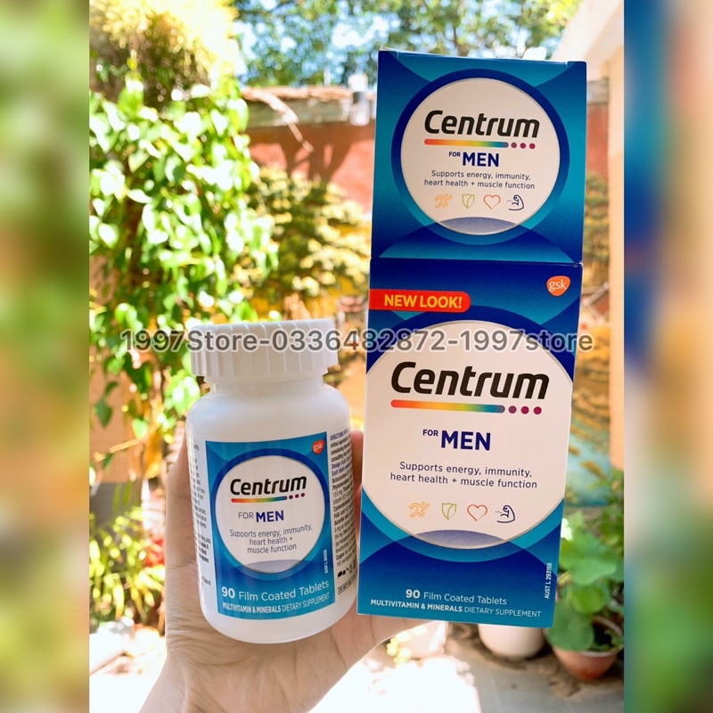 Vitamin tổng hợp Centrum For Men bổ sung vitamin và khoáng chất