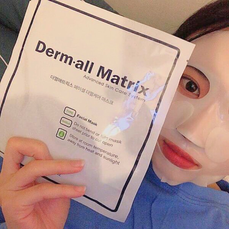 Mặt nạ tái sinh da chỉ sau 1 đêm Derm All Matrix-Hộp 4 miếng giá bằng 1 buổi spa