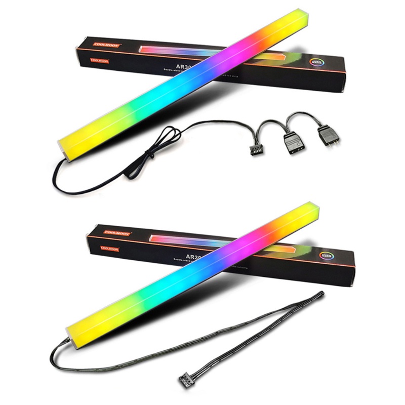 Dây Đèn LED 1.2ft Chiếu Sáng Nền Cho Máy Tính PC 30cm RGB 3pin