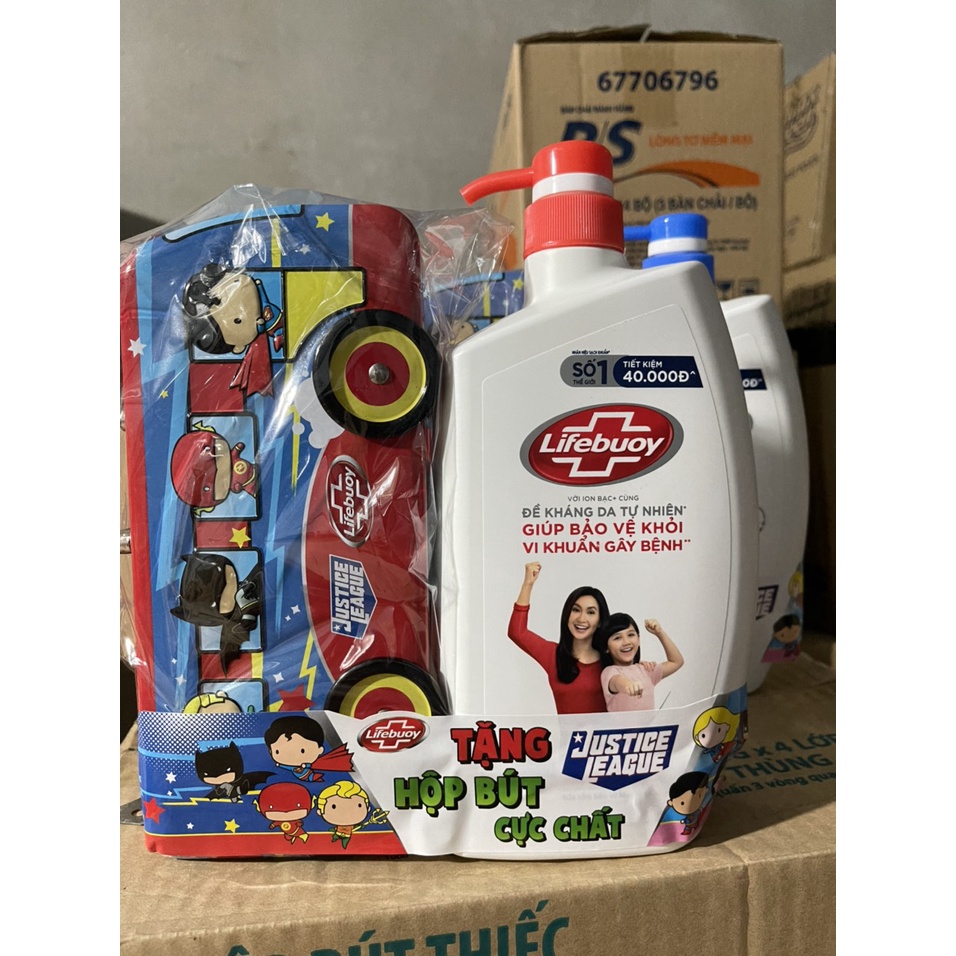 Sữa tắm Lifebuoy diệt khuẩn 850g tặng hộp bút cực chất