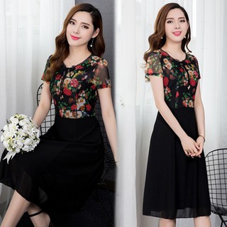 Đầm Voan Hoa Dự Tiệc ( từ 45-68kg)