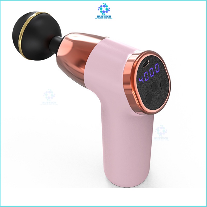 Máy massage cầm tay mini Rohs KH525 20 Cấp Độ Kèm 4 Đầu Massage màn hình hiển thị số