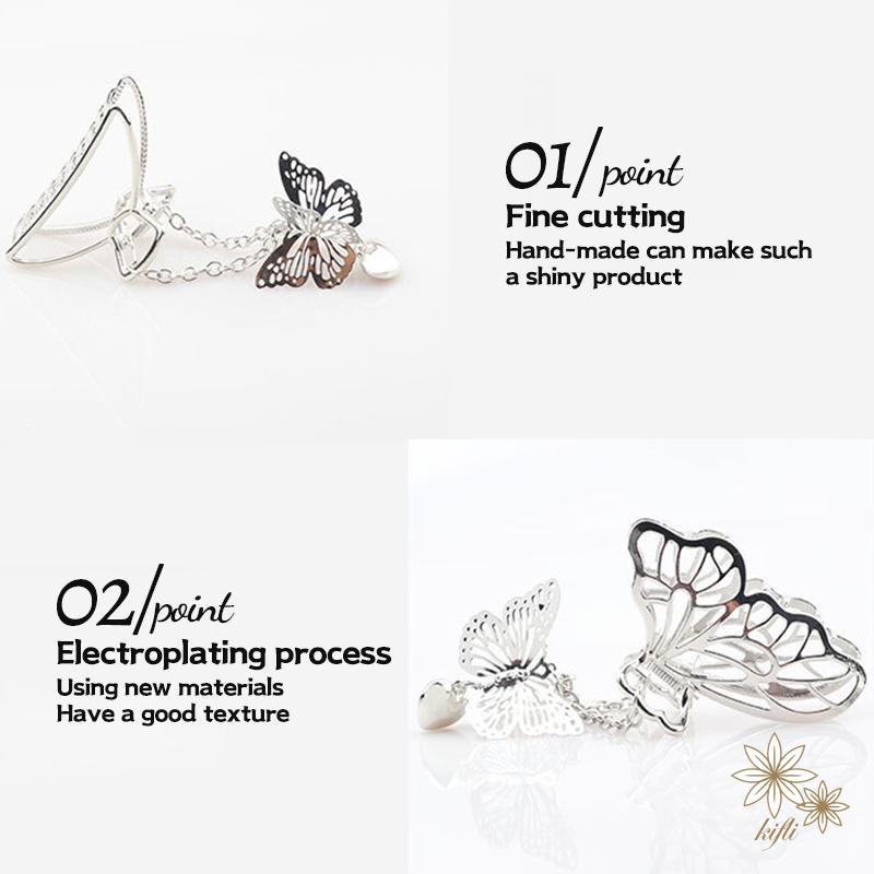 【Kifli.vn】Kẹp Tóc Hình Bướm Ba Chiều Cá Tính Thời Trang