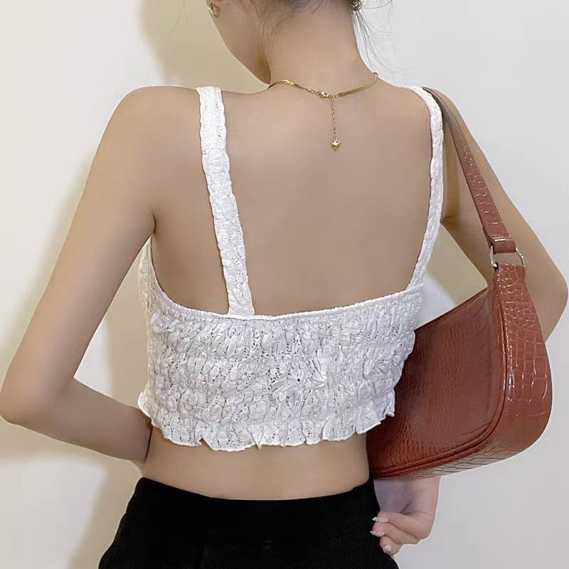 Áo Croptop DATB Hai Dây Vải Nhún CTVN0001