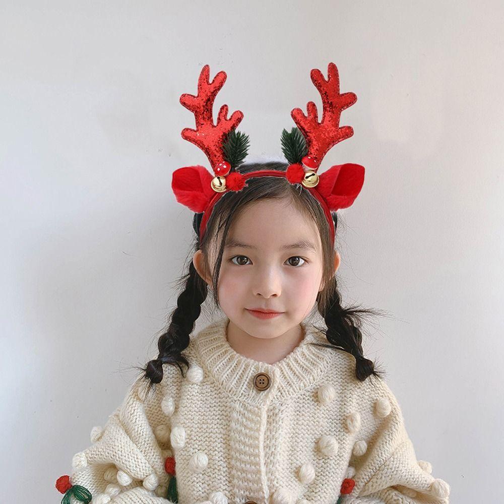 Băng Đô Cài Tóc Hình Sừng Hươu Bằng Lông Nhung Dễ Thương Xinh Xắn