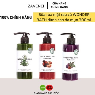 Sữa rửa mặt rau củ WONDER BATH Super Vegitoks Cleanser dành cho da mụn 300ml