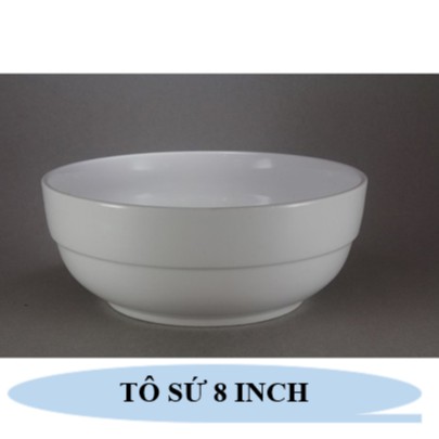 TÔ SỨ TRẮNG 8INCH