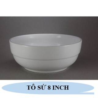 TÔ SỨ TRẮNG 8INCH
