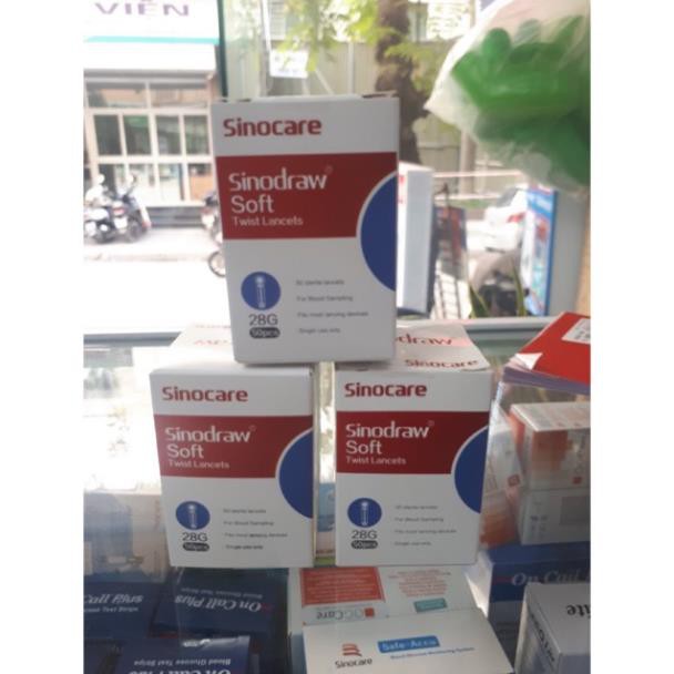 KIM CHÍCH TIỂU ĐƯỜNG 4 CẠNH SINOCARE SINODRAW HỘP 50 CHIẾC TƯƠNG THÍCH VỚI MỌI DÒNG MÁY