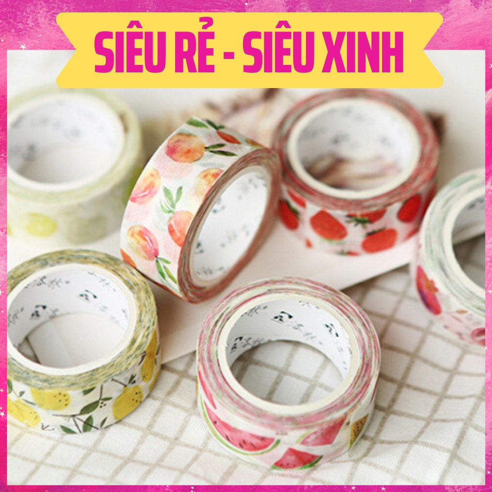 BĂNG DÍNH WASHI TAPE SUMMER TIME ( 15MM X 7M )