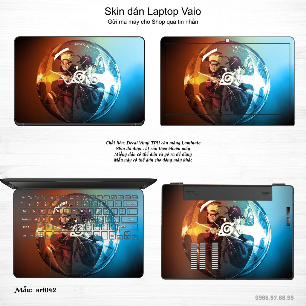 Skin dán Laptop Sony Vaio in hình Naruto _nhiều mẫu 2 (inbox mã máy cho Shop)