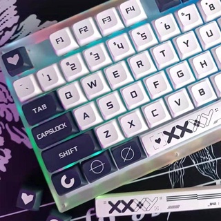 Print stream keycap xda profile pbt keycap bộ phím cơ xda pbt màu trắng đen tùy chỉnh diy