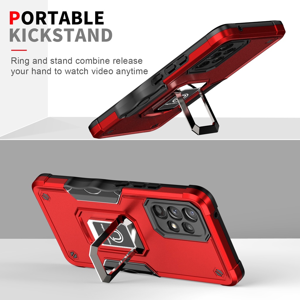 Magnetic Anti Shock Stand Phone Case For Samsung Galaxy A32 4G A33 5G A52 4G 5G A52s 5G A53 5G A73 5G Ring Kickstand Phone Case Cover