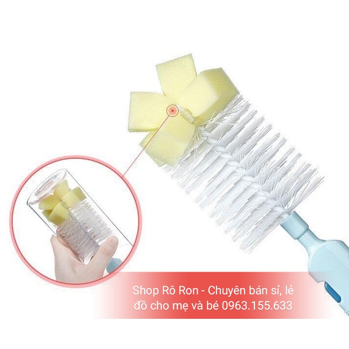 Set cọ rửa bình sữa AAG - Bộ cọ bình sữa đầu mút 5 chi tiết - Shoproron