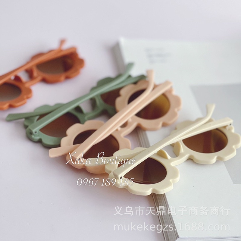 Kính Thời Trang Trẻ Em , Kính Râm Cho Bé Từ 1 Tuổi Đến 6 Tuổi, Kính Hoa Tròn Chống Tia UV400 Bảo Vệ Mắt Trẻ Em