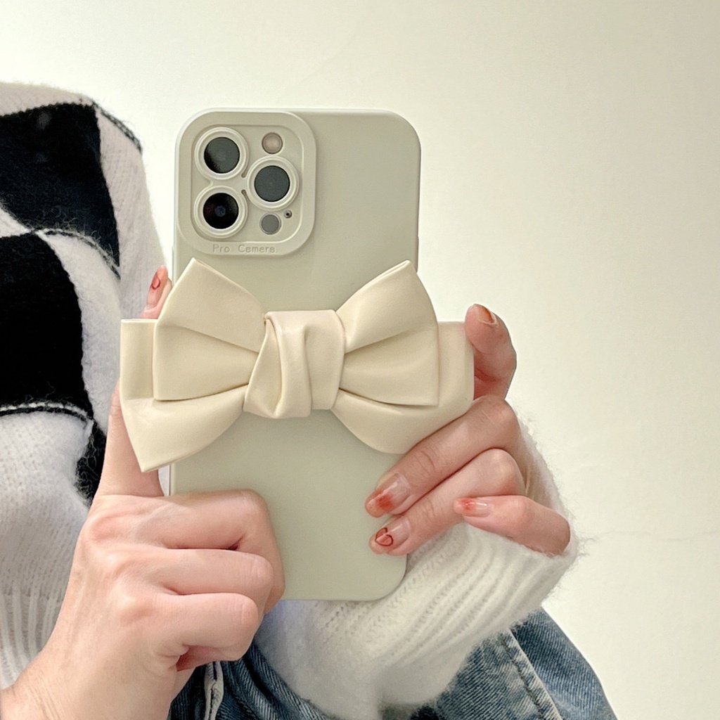 Ốp lưng iphone cạnh vuông bảo vệ camera gắn nơ da 7plus x xsmax 11 11promax 12 12pro 12promax 13 13pro 13promax DT13