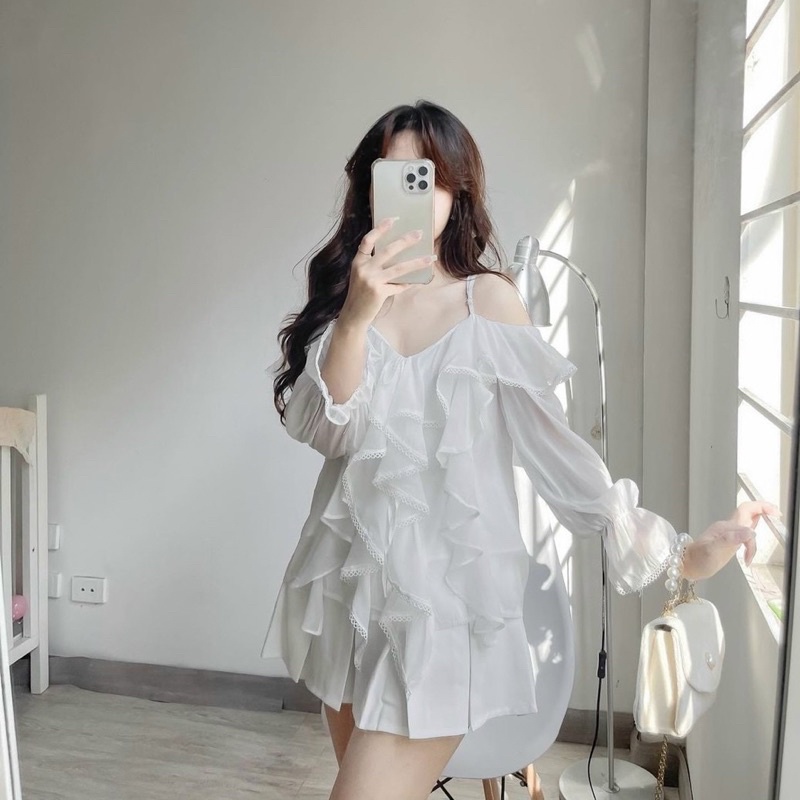 🦋Áo 2 Dây Viền Bèo🦋