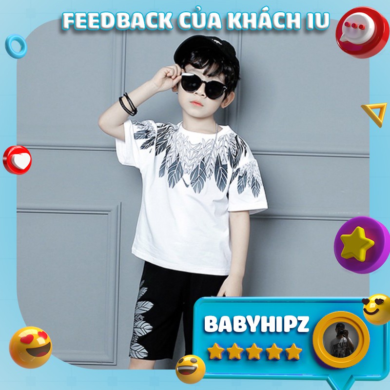 Quần áo bé trai 5 14 tuổi ⚡️ 𝐅𝐑𝐄𝐄 𝐒𝐇𝐈𝐏 ⚡️ đồ bộ cho bé trai in hình cute thoáng mát cho mùa hè - BBH059