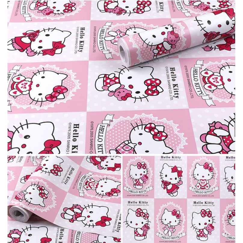 Cuộn 10m giấy dán tường BỘ SƯU TẬP KITTY khổ rộng 45cm