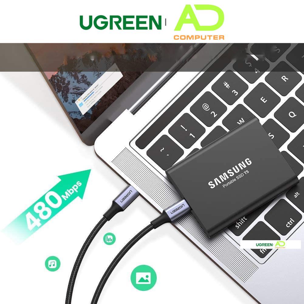 Cáp sạc nhanh USB Type C PD hỗ trợ 100W UGREEN US316 US334