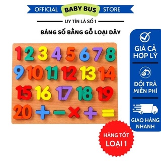Đồ chơi gỗ - bảng gỗ 1-20 số nổi