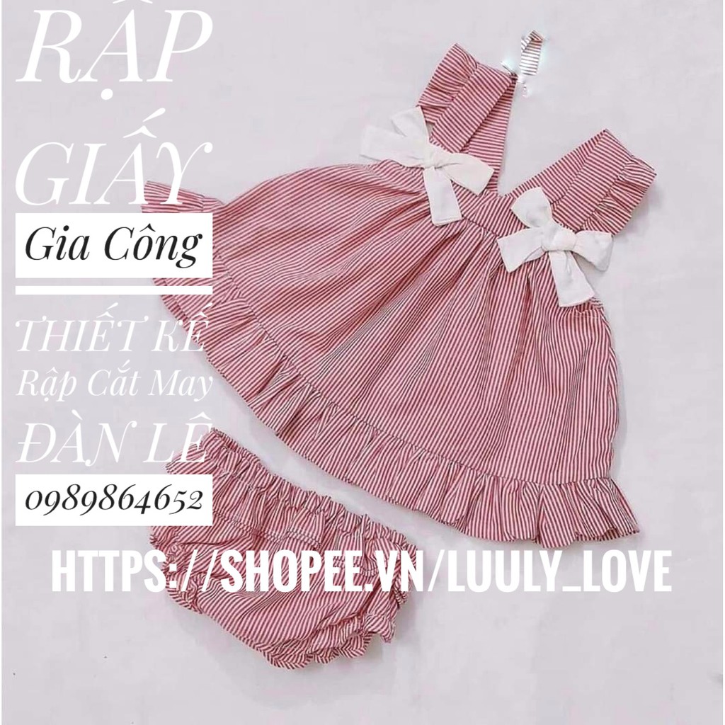 Rập giấy001 Rập giấy cắt may bộ bà ba cho bé(1-12t)