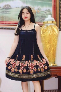 Váy lanh 2 dây bầu