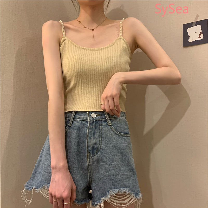 Áo kiểu hai dây ôm dáng vừa vặn phong cách Hàn Quốc thời trang mùa hè dành cho nữ