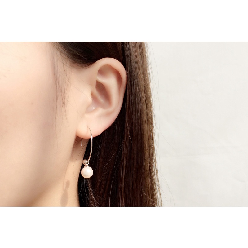 Bông tai MANYUE hình học đính ngọc trai nhân tạo đơn giản ngọt ngào phong cách Hàn Quốc cho nữ