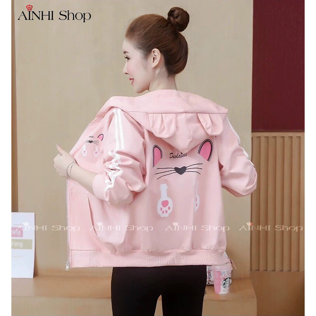 Áo Khoác Nữ ❤️FREESHIP❤️ Áo Khoác Dù Nữ Chống Nắng Xanh Tai Mèo Dễ Thương | BigBuy360 - bigbuy360.vn