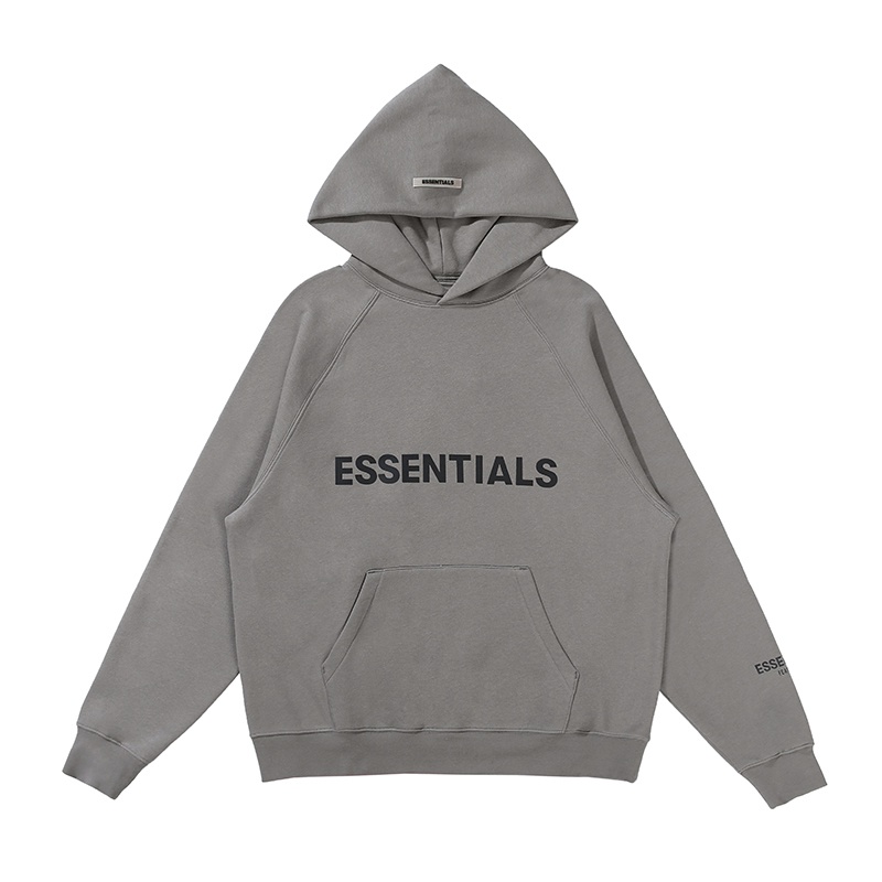 Áo Hoodie ESSENTIALS Phối Mũ 2 Lớp Màu Xám Đặc Biệt, Nỉ Ngoại Cao Cấp Cực Kỳ Dày Dặn Thoáng Khí Hàng Hot Trend 2022