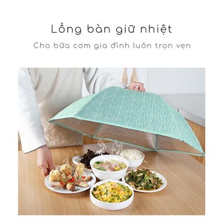 Lồng Bàn Giữ Nhiệt Gấp Gọn Cỡ Lớn Beaut Home - 6 Cạnh Có Khung Sắt - Bảo Quản Thức Ăn Tiện Dụng, Chống Bụi, Côn Trùng